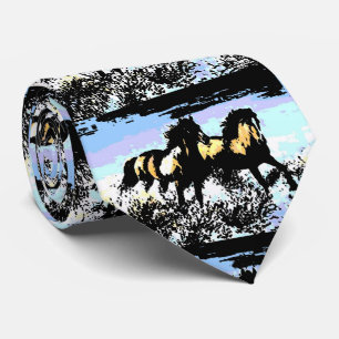 Pop Art Running Horses Tie