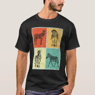 Pop Art Safari Zoo Animal African Zebra T-Shirt