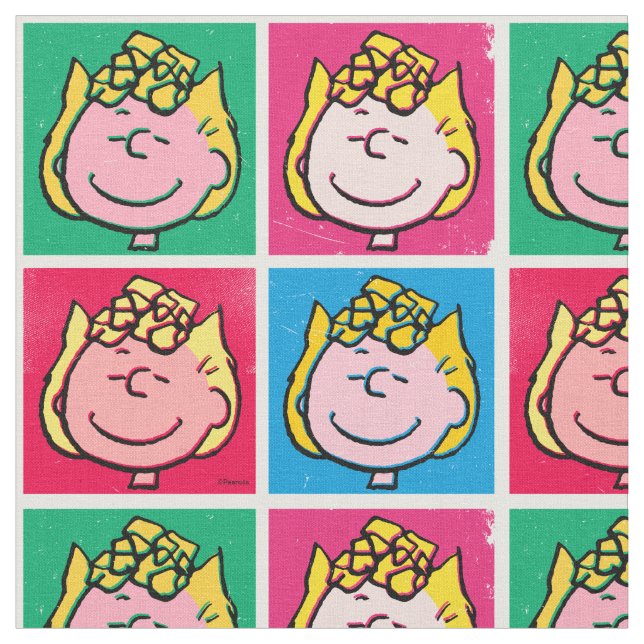 Pop Art Sally | Mod for You Pattern Fabric (Close Up)