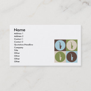 Pop Art Saxophone Business Card