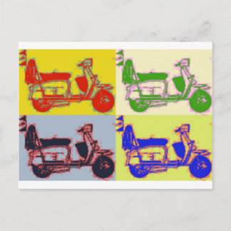 POP ART SCOOTER POSTCARD