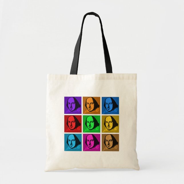 Pop Art Shakespeare Tote Bag (Front)