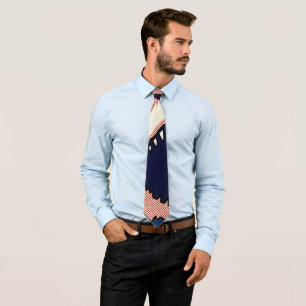 Pop Art Shark Jaw Halftone Comic Panel Tie