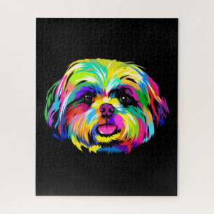 Pop Art Shih Tzu Dog Lovers Jigsaw Puzzle