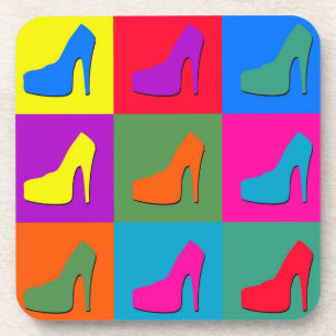 Pop art shoes coaster