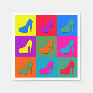 Pop art shoes napkin
