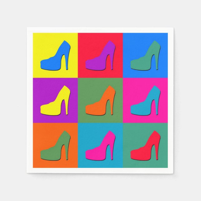 Pop art shoes napkin (Front)