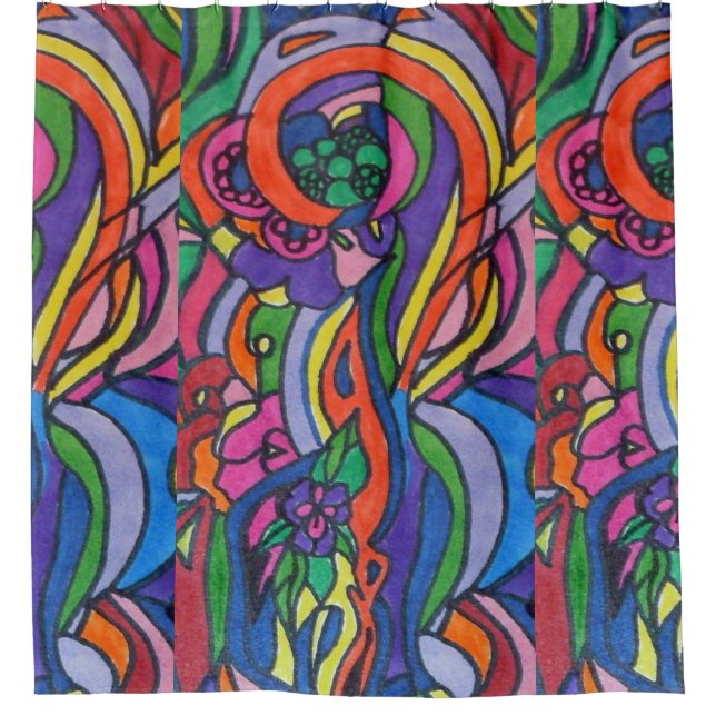 Pop Art Shower Curtain (Front)