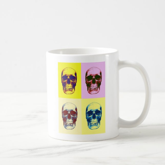 Pop Art Skull Coffee Mug (Right)