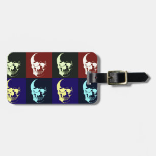 Pop Art Skull Luggage Tag