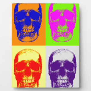 Pop Art Skull Plaque