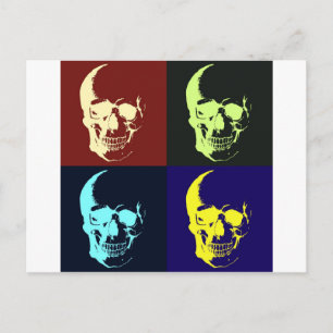 Pop Art Skull Postcard