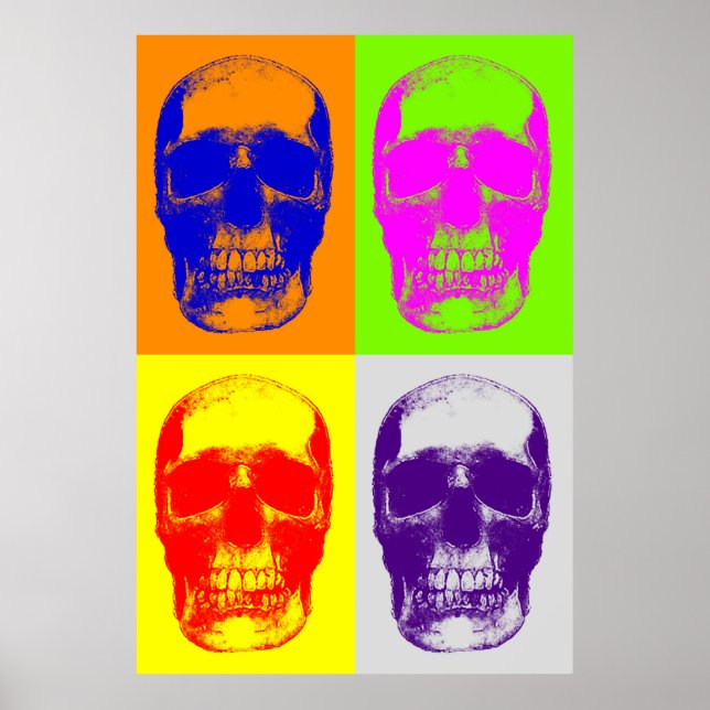 Pop Art Skull Poster (Front)