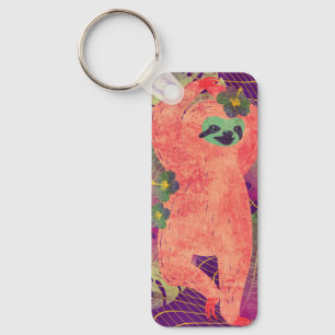 Pop Art Sloth Key Ring