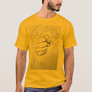 Pop Art Smash Punch Pencil Sketch T-shirt