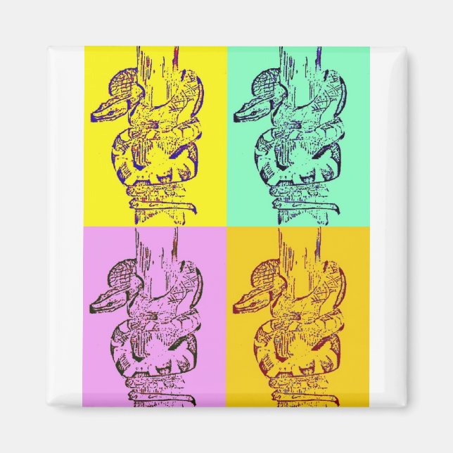 Pop Art Snakes Magnet (Front)