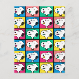 Pop Art Snoopy Lips   Mod for You Pattern Postcard