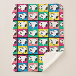Pop Art Snoopy Lips   Mod for You Pattern Sherpa Blanket