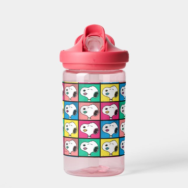 Pop Art Snoopy Lips | Mod for You Pattern Water Bottle (Front)