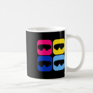 Pop Art Snowboard Goggles Snowboarding Snowboarder Coffee Mug