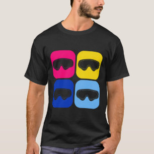Pop Art Snowboard Goggles Snowboarding Snowboarder T-Shirt