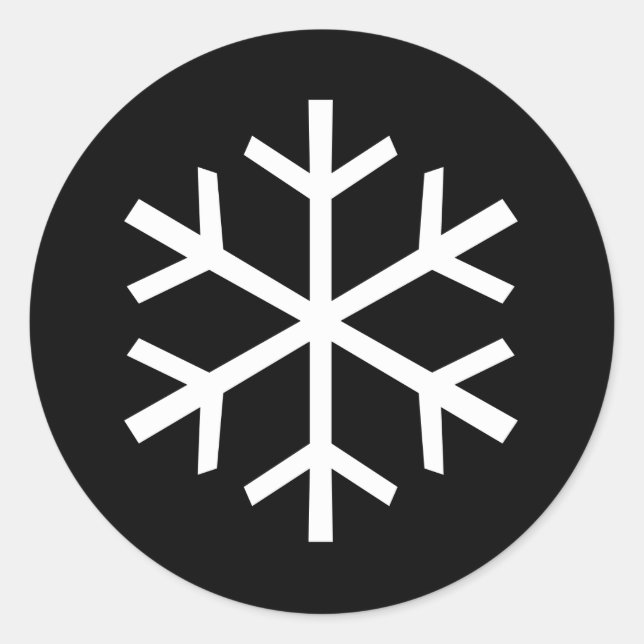 Pop Art Snowflakes Classic Round Sticker (Front)