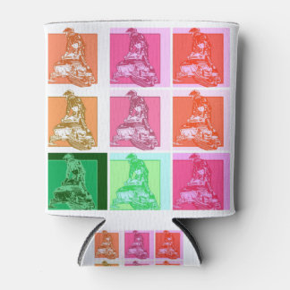Pop Art Snowmobile Can Cooler