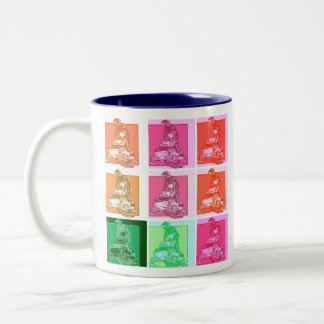 Pop Art Snowmobile Two-Tone Coffee Mug