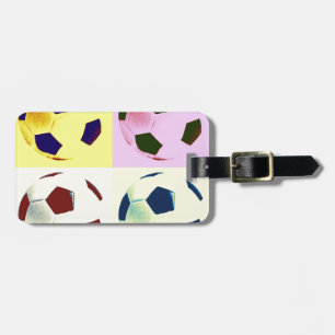 Pop Art Soccer Balls Luggage Tag