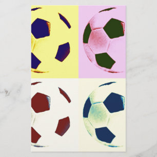 Pop Art Soccer Balls Stationery
