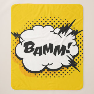 Pop art speech bubble drawing with text. Cartoon s Sherpa Blanket