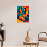 Pop Art Sphinx Colourful Poster<br><div class="desc">Bring the charm of Ancient Egypt into your home with this vibrant Pop Art Sphinx poster. Featuring a bold geometric style and rich colours, this modern take on the Pharaonic Sphinx makes a stunning focal point in any room, office, or creative space. Perfect for art lovers and history enthusiasts. Explore...</div>