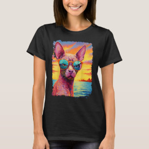 Pop Art Sphynx Hairless Cat Hawaiian T-Shirt