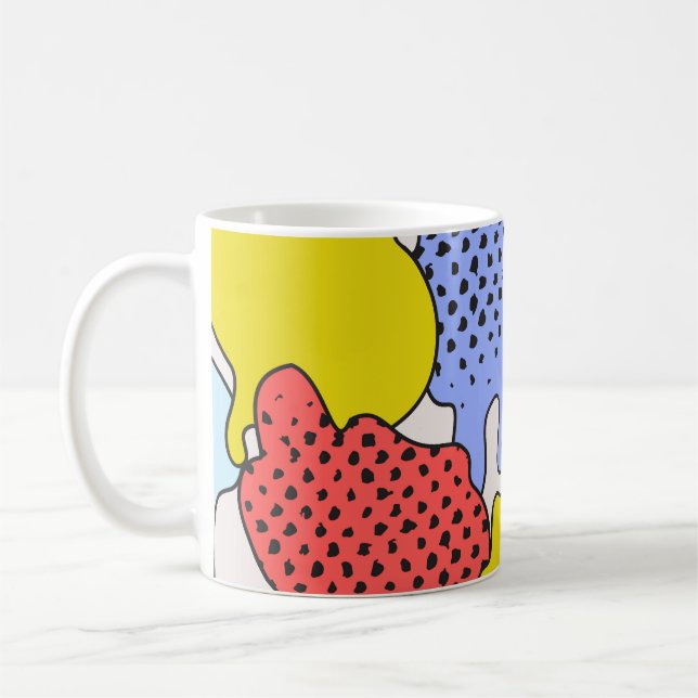 Pop Art Splatter: Comic Drama Coffee Mug (Left)