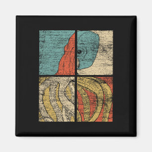 Pop Art Squid Octopus Magnet