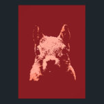 Pop Art Squirrel Poster<br><div class="desc">Funny Squirrel Pop Art Digital Image</div>