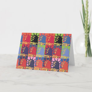 Pop Art Statue of Liberty American Card