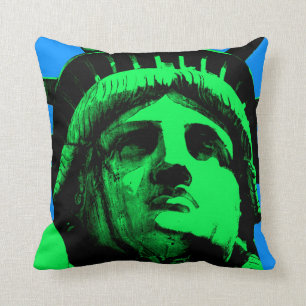 Pop Art Statue of Liberty Cushion