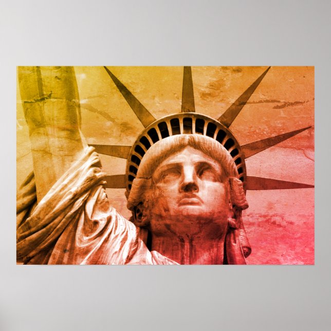 Pop Art Statue of Liberty New York Poster (Front)