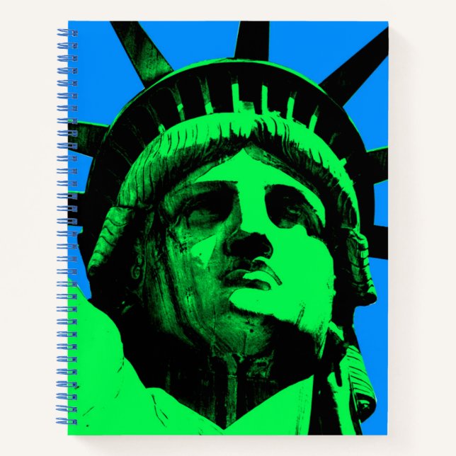 Pop Art Statue of Liberty Notebook (Front)