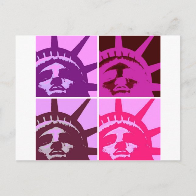 Pop Art Statue of Liberty Postcard (Front)