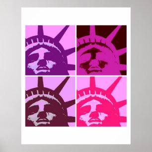 Pop Art Statue of Liberty Poster