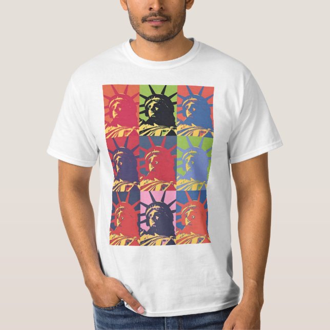 Pop Art Statue of Liberty T-Shirt (Front)