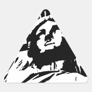 Pop Art Statue of Liberty Triangle Sticker