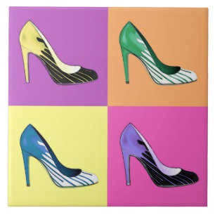 Pop Art Stiletto Pumps / Shoes / High Heels Ceramic Tile