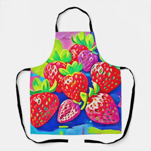 Pop Art Strawberries Apron