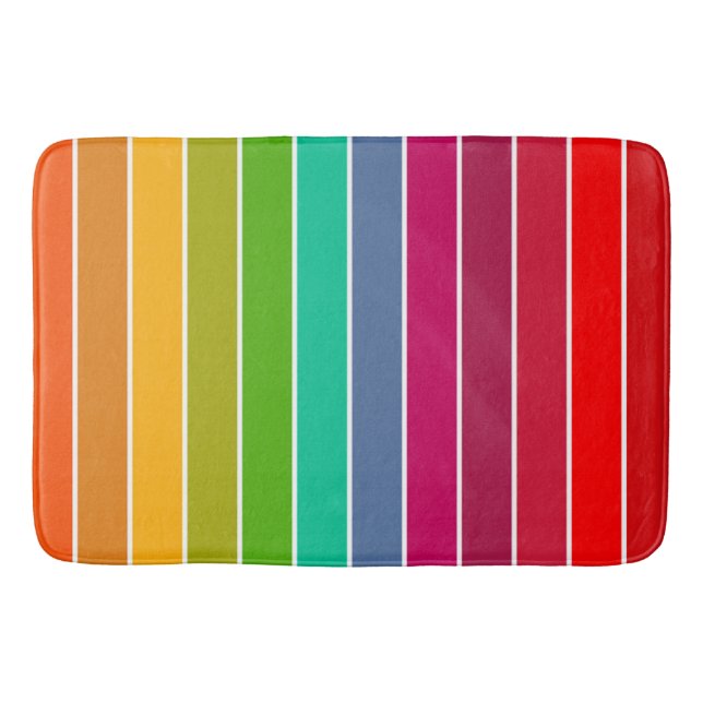 Pop Art Stripes Bath Mat (Front)