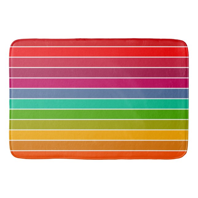 Pop Art Stripes Bath Mat (Front)