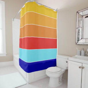 Pop Art Stripes Bermuda Shower Curtain