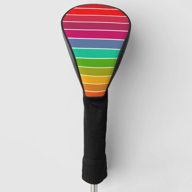 Pop Art Stripes Golf Head Cover (Front)